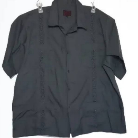 Maximo's Gray Guayabera Shirt Sz 6XL - Picture 5 of 12